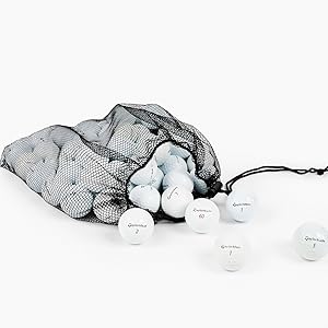 tp5 golf balls coming out of mesh bag
