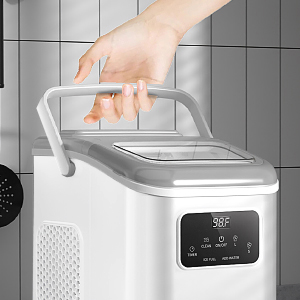 Portable ice maker machine countertop self cleaning for home dorm party