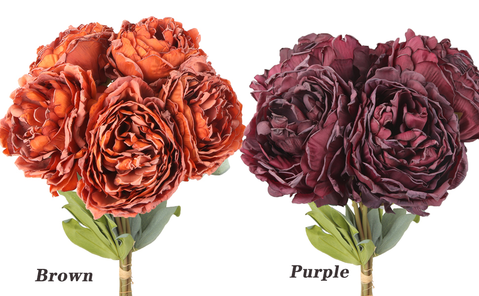 IPOPU Peonies Artificial Flowers Bulk, Vintage Dried