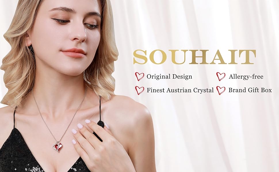 双心水晶项链-白金大红-1-更新