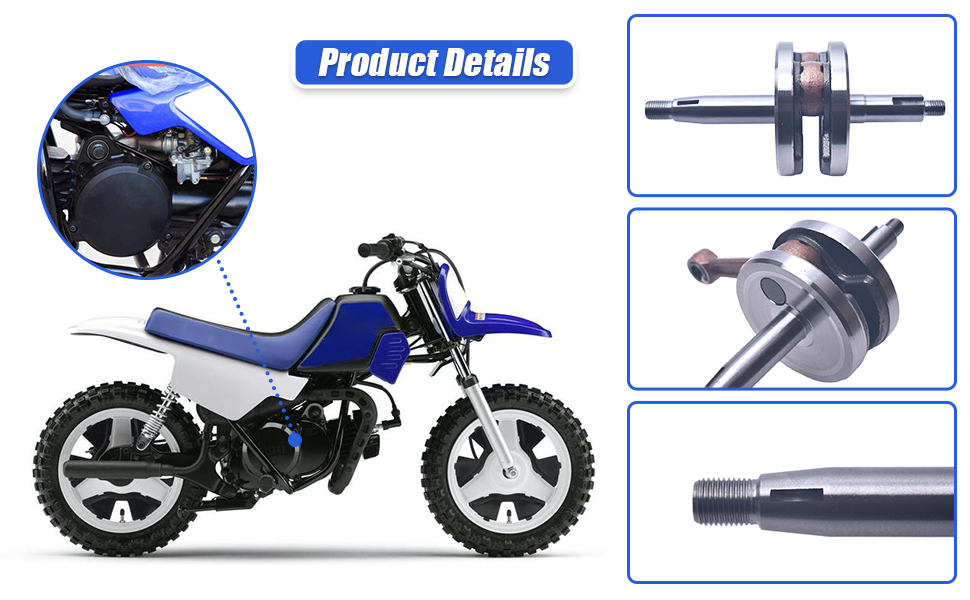 Crankshaft fit for Yamaha PW50 pw 50 with Thread Joint