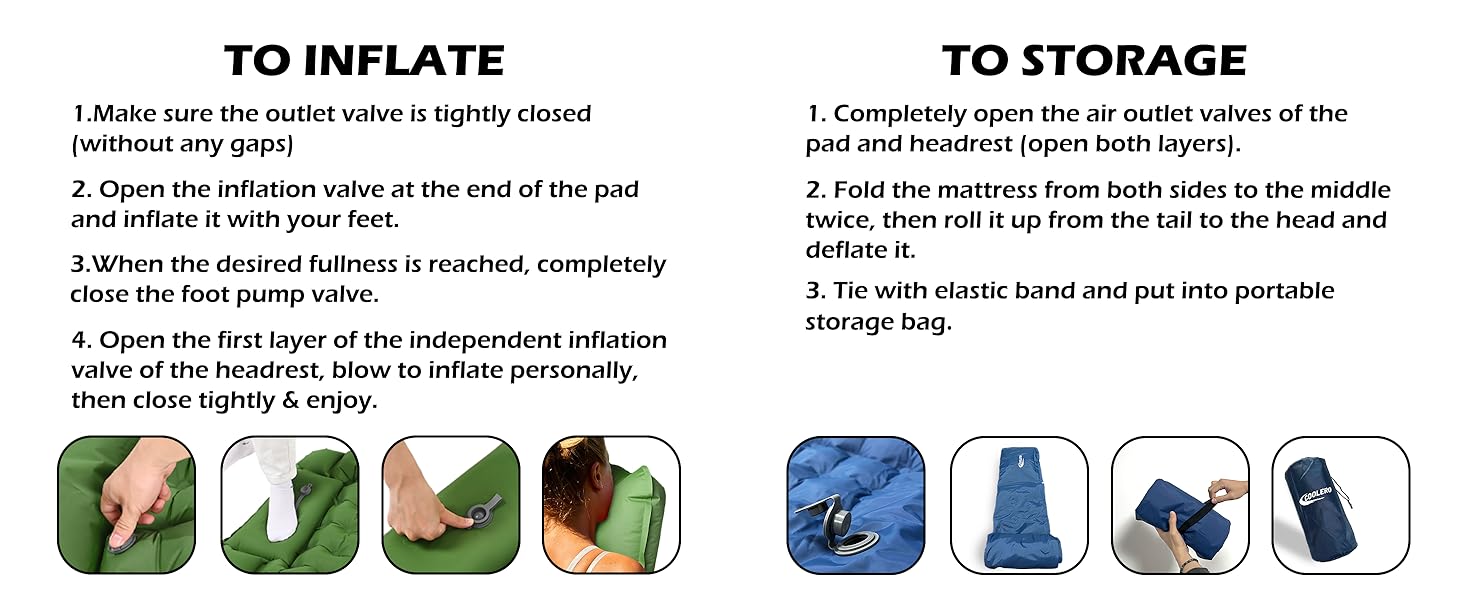 self inflating sleeping pad for camping front seat sleeping pad king size camping pad