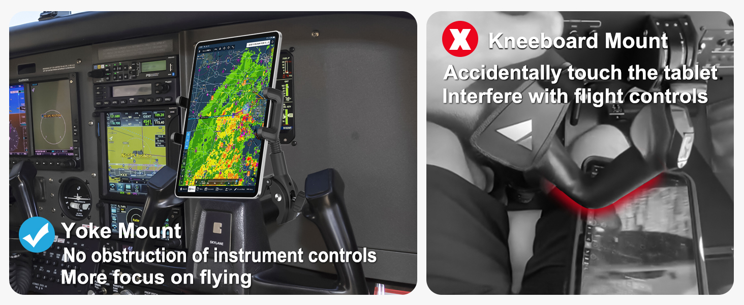 tablet aircraft yoke mount