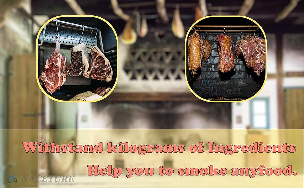 S Meat Hooks for Butchering 4 Pack 10mm 8 inch Premium