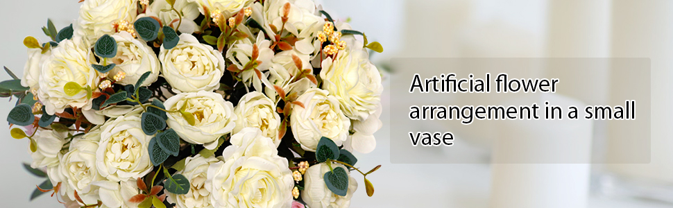 Faux Flowers with Vase 7