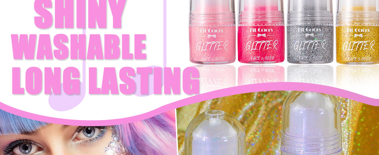 Body Glitter Roll on Festival Glitter Gel