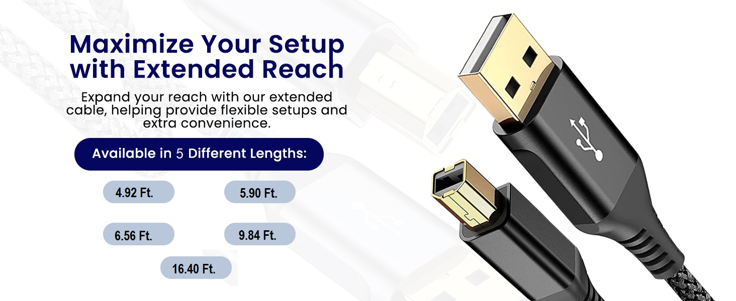 High Speed USB 2.0 Printer Cable