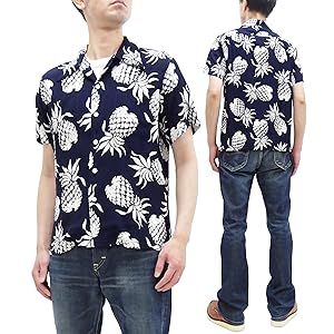 Duke Kahanamoku ハワイアンシャツ パイナップル DUKE KAHANAMOKU（デュークカハナモク） 】 コットンリネン