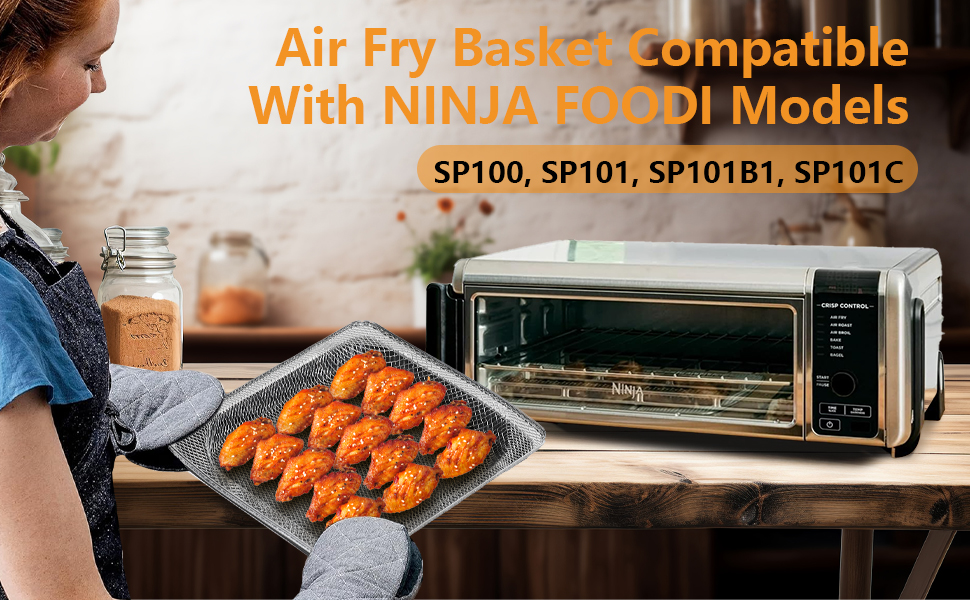 AMPtaan Air Fryer Basket Compatible with Ninja Foodi SP100