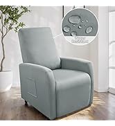 GOSTADY Recliner Chair Covers 4 Pieces Waterproof Small Recliner Sofa Slipcover Stretch Recliner ...