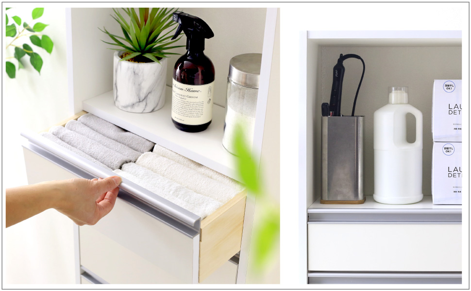 Amazon｜川口工器 ランドリー収納 薄型 ラック サニタリー