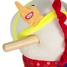 WOLTU Cavallo A Dondolo In Legno Unicorno Giocattolo Cavalcabile Per Bambini Bianco + Rosa 21 1