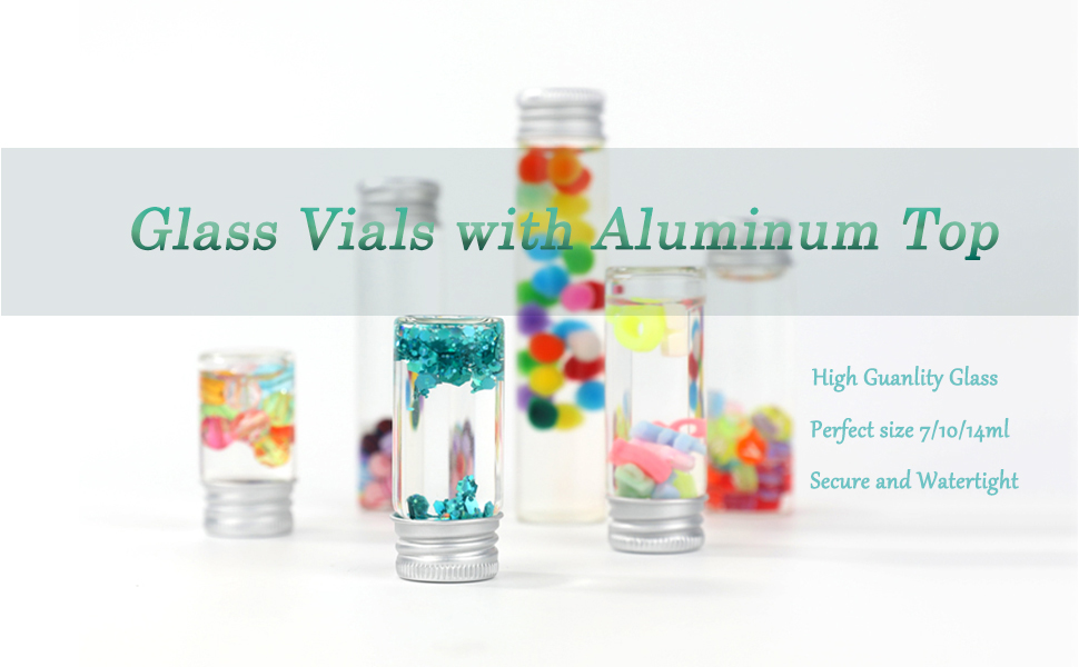 Danmu Art Vials Clear Glass Bottles Candy Bottle with Aluminum Wedding