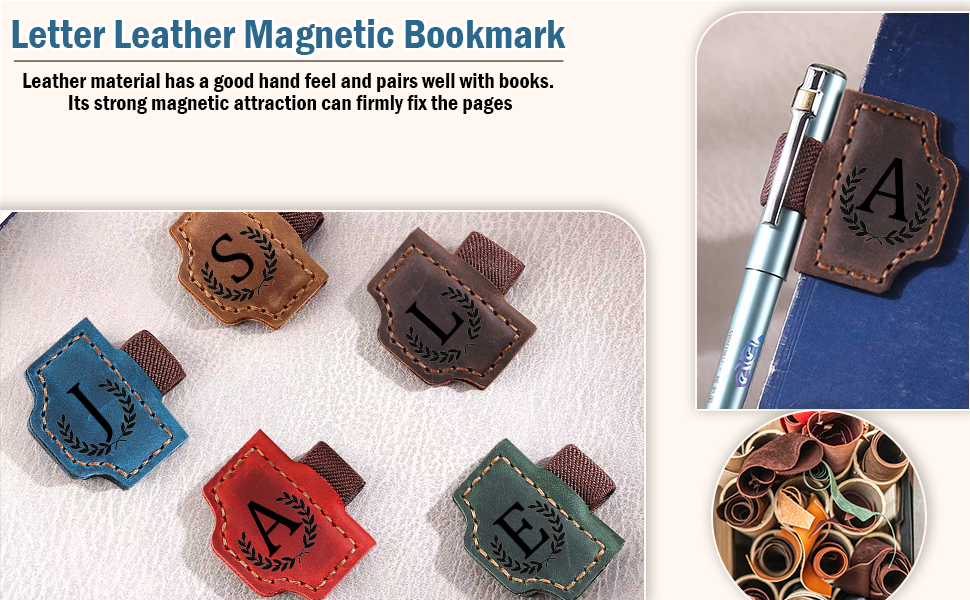 magnetic bookmark pen holder personalized magnetic leather pen holder bookmark leather bookmark