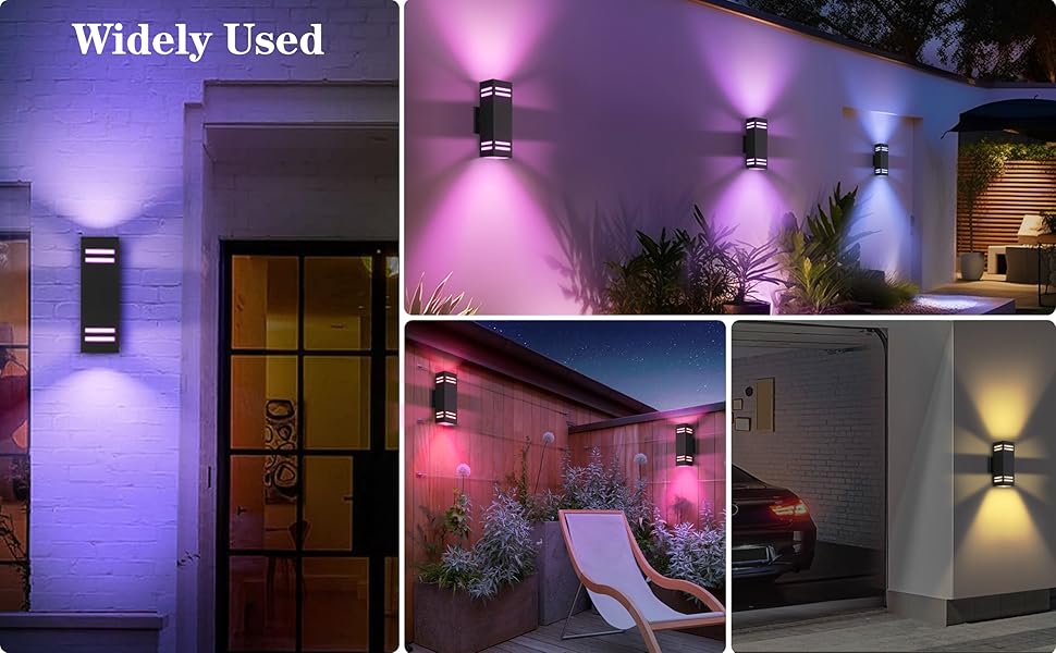 rgb sconce lights outdoor