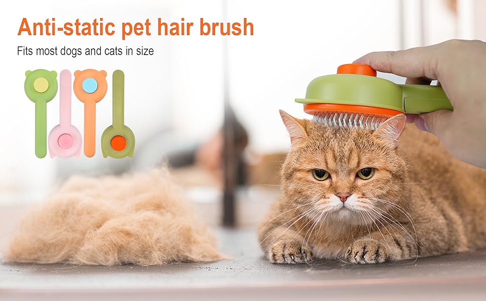 BEE&FLOWER Dog Brush Cat Brush for Long & Short Haired Dogs Cats, Dog