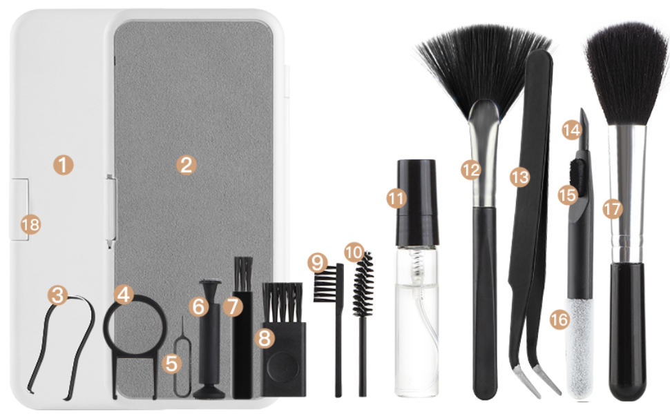 Brosses de nettoyage pour clavier, gadgets de bureau, extracteur de touches, kit de nettoyage pour appareil photo