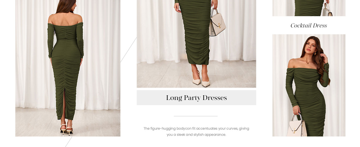 ruched bodycon dress for women, maxi dress for women, mesh dress for women