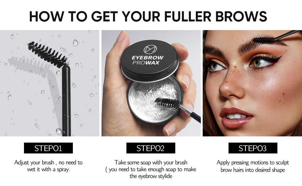Eyebrow Soap Brow Waxing Kit, Brows Styling Soap, Long