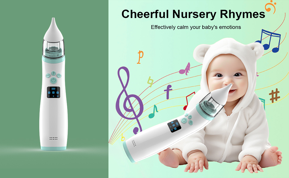 acd5f1c6-772a-402b-8e5f-92303498e3fd.__CR0,0,970,600_PT0_SX970_V1___ Electric Nasal Aspirator Baby,Portable Baby Nasal Aspirator,Baby Nose Suckers Automatic Nose Cleaner with 2 Silicone Tips, Adjustable Suction 3 Level, Music and Light Soothing Function, Anti-Backflow