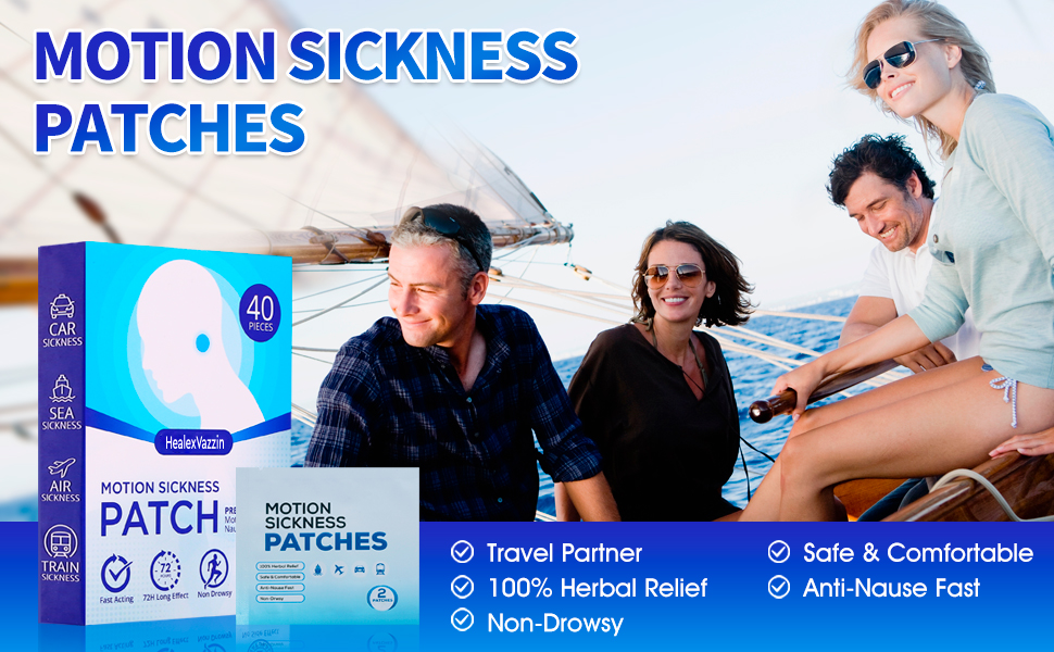 HealexVazzin 40 Counts Motion Sickness Patches, Sea