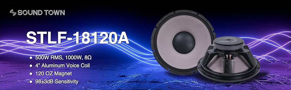 Amazon.com: Sound Town 18” 500W Cast Aluminum Frame Woofer