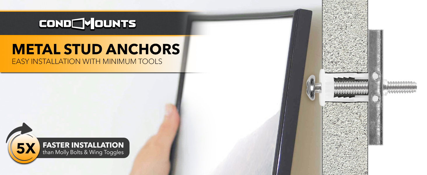 CondoMounts EDA1426 Universal Wall Mounting Anchors Steel Stud NO