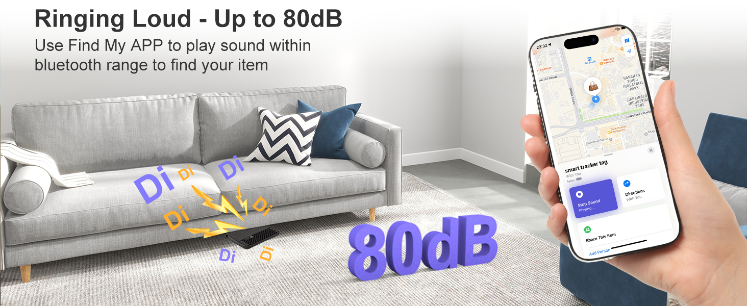 ringing loud-up to 80db