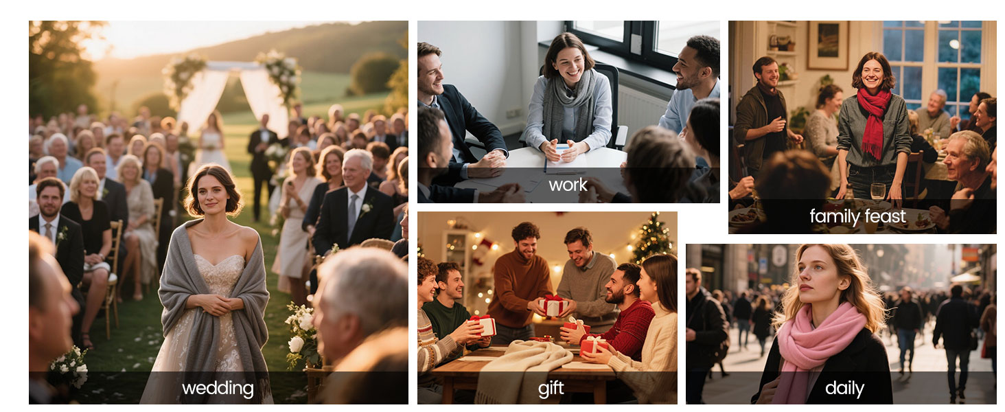 100% merino wool scarf shawl wrap pashmina cashmere feel for women warm oversized winter