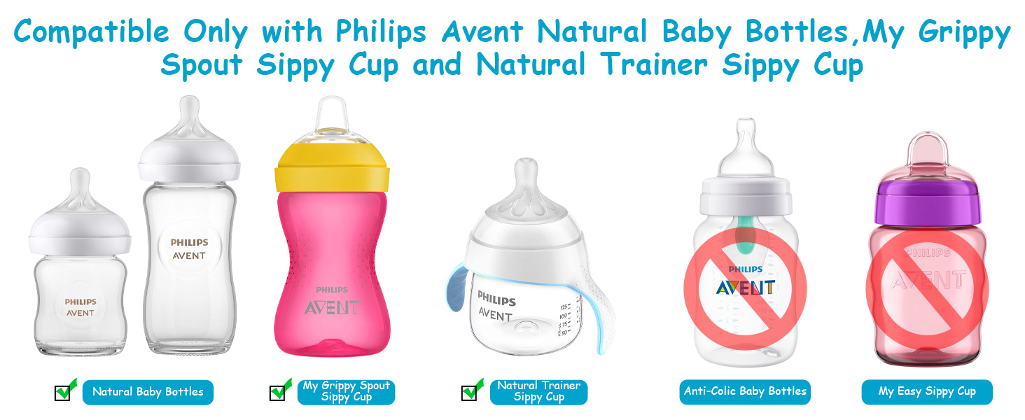 Sippy Cup Nipples for Philips Avent Natural Baby Bottles