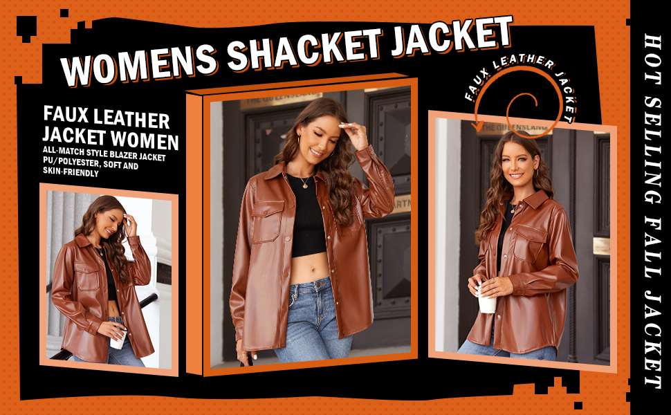 faux leather jacket women