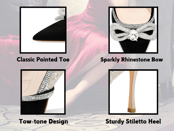 靴 original ribbon glitter pumps 靴 original ribbon glitter pumps Round-Toe Glitter Pumps