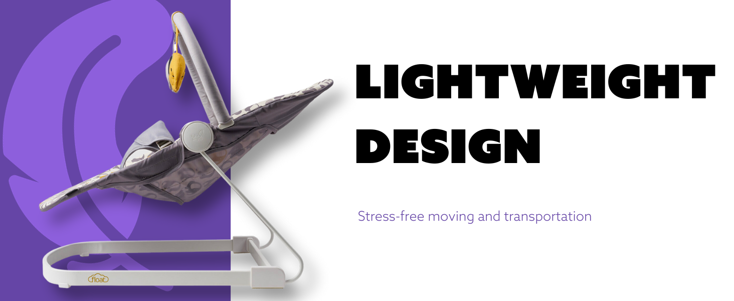 BABABING Float Baby Bouncer Reclining Baby Rocker with Contemporary