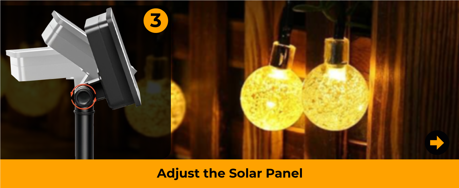 Epyz Solar Light Outdoor Waterproof String 30 LED Decorative Lighting Crystal Ball for Garden, Home