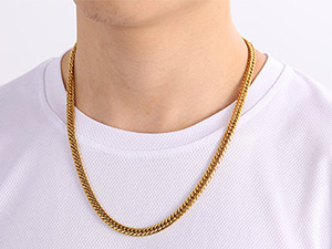 恵みの時 e135ネックレス メンズ 喜平ネックレスチェーン18K金メッキ