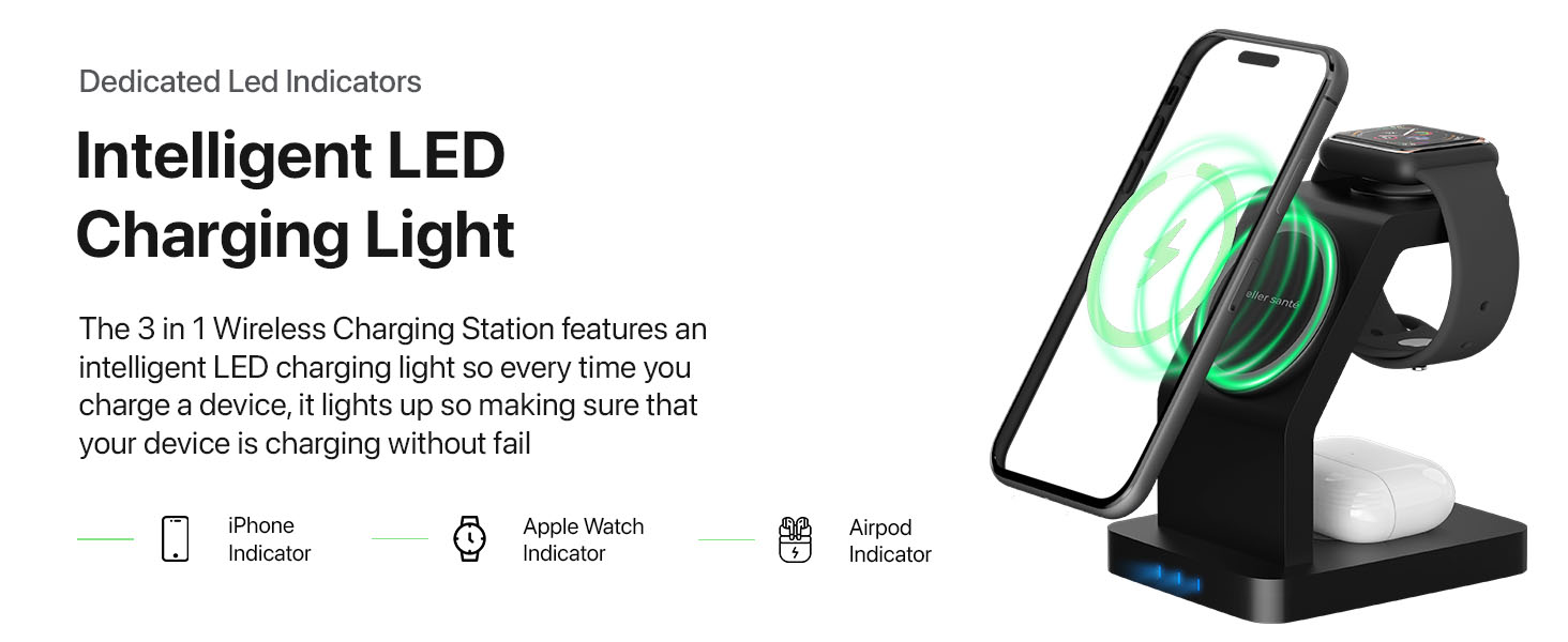 3in 1 wireless charger