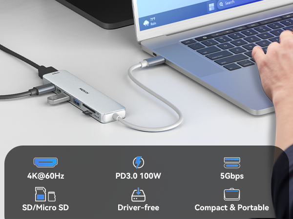 Amazon | MOKIN MacドッキングステーションUSB C ハブ 7-in-1