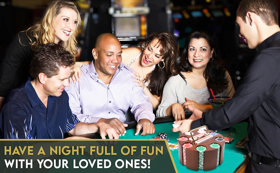 Poker Set, 200pcs 11.5gr Hefty Casino Chip Set with Solid