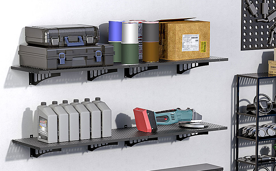 ZIKEBTUY 4 Pack Garage Storage Wall Shelving Heavy Duty