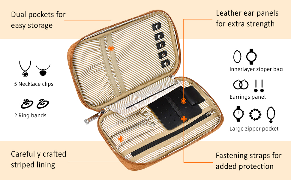  Can easily store and organize your earrings, necklaces, bracelets, and more