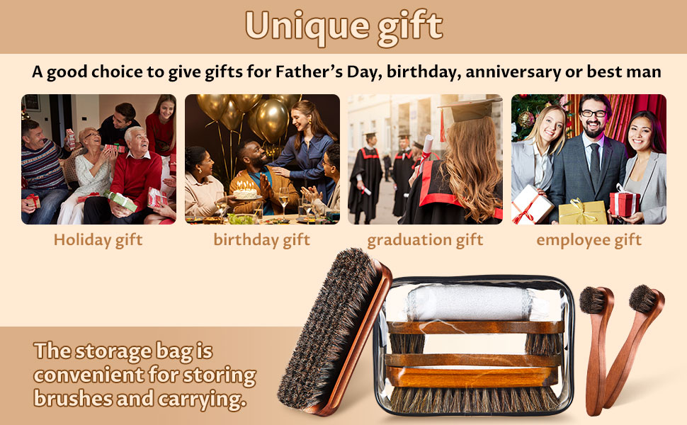 fathers day gifts, shoe polish kit, shoe cleaning kit, shoe polish brush, leather brush, boot brush