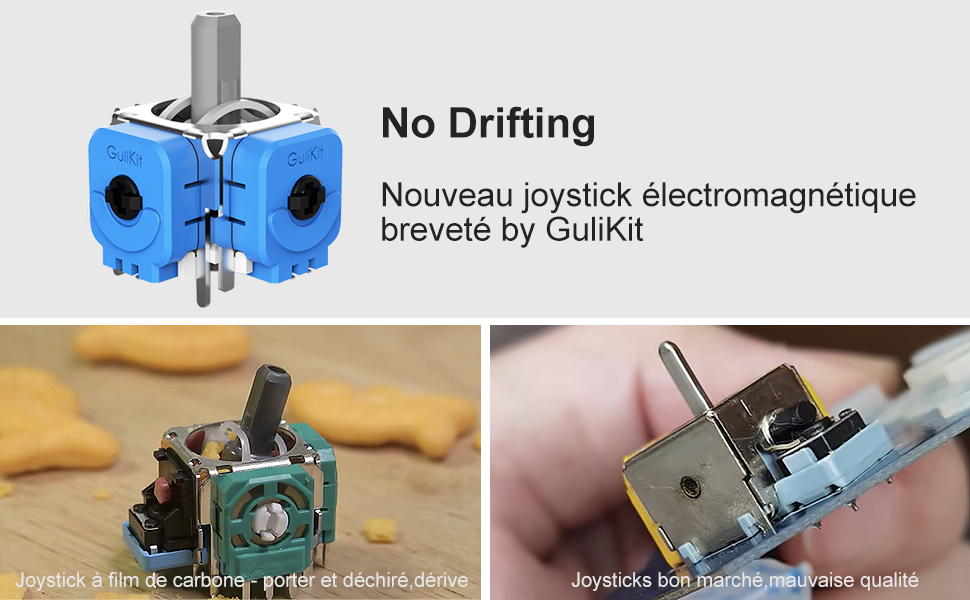 AKNES GULIKit Hall Effect Sensor Joystick de Remplacement pour JoyCon