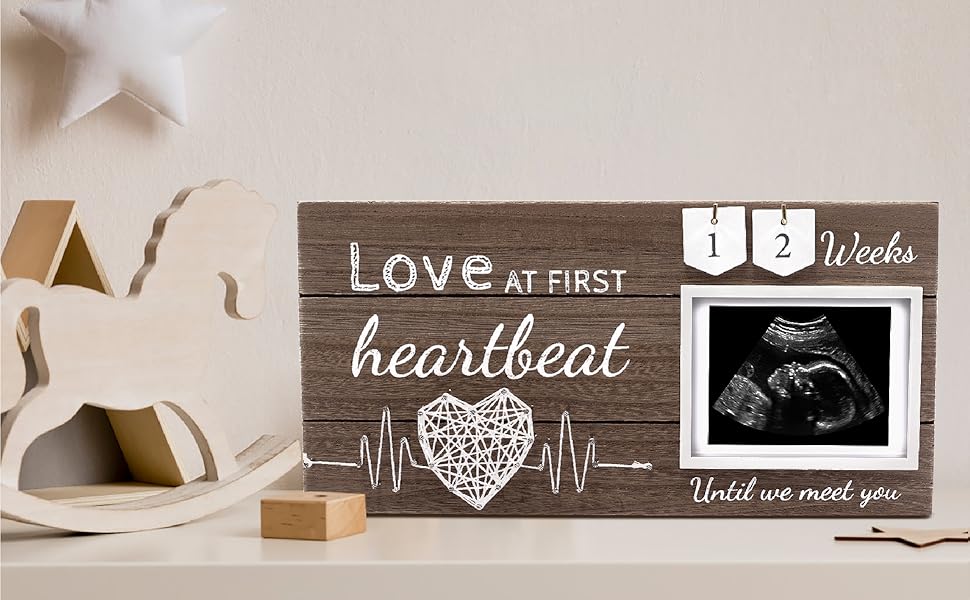 LOVE AT FIRST SIGHT - Pregnancy Announcements Sonogram Picture Frame