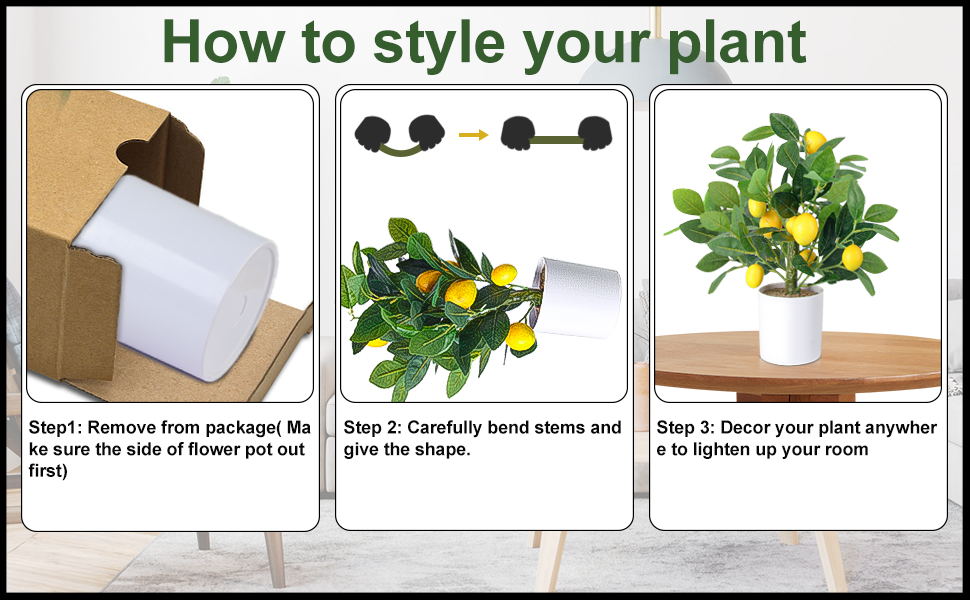 Yahallow Artificial Lemon Tree for Lemon Decor, 18inch Faux
