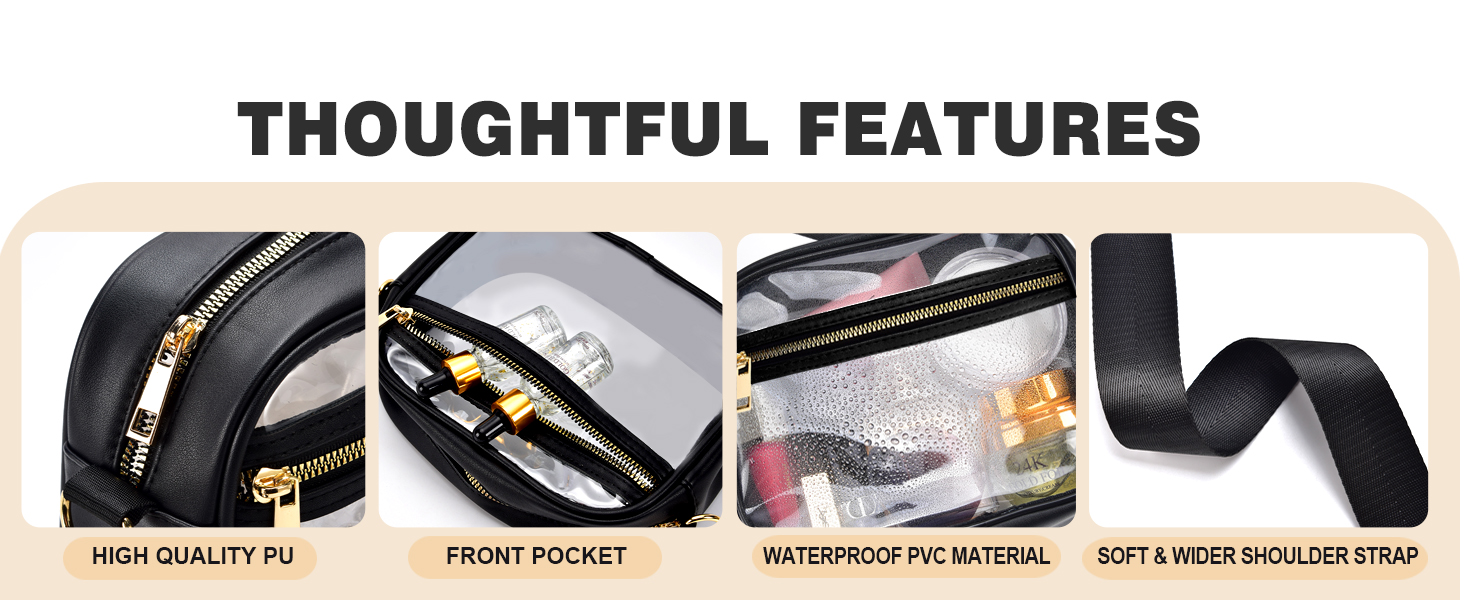 Sac clair avec caractéristiques réfléchies