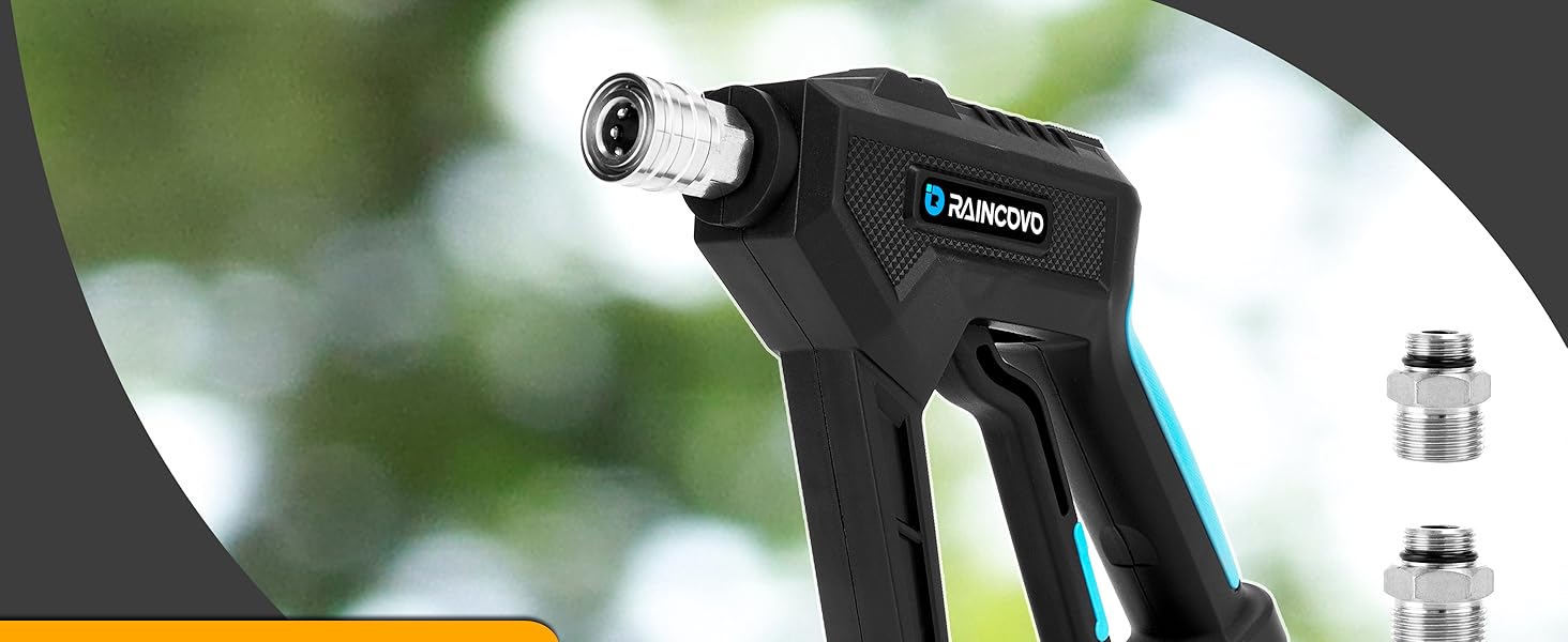 Raincovo Pressure Washer Gun with Swivel, Short Pressure