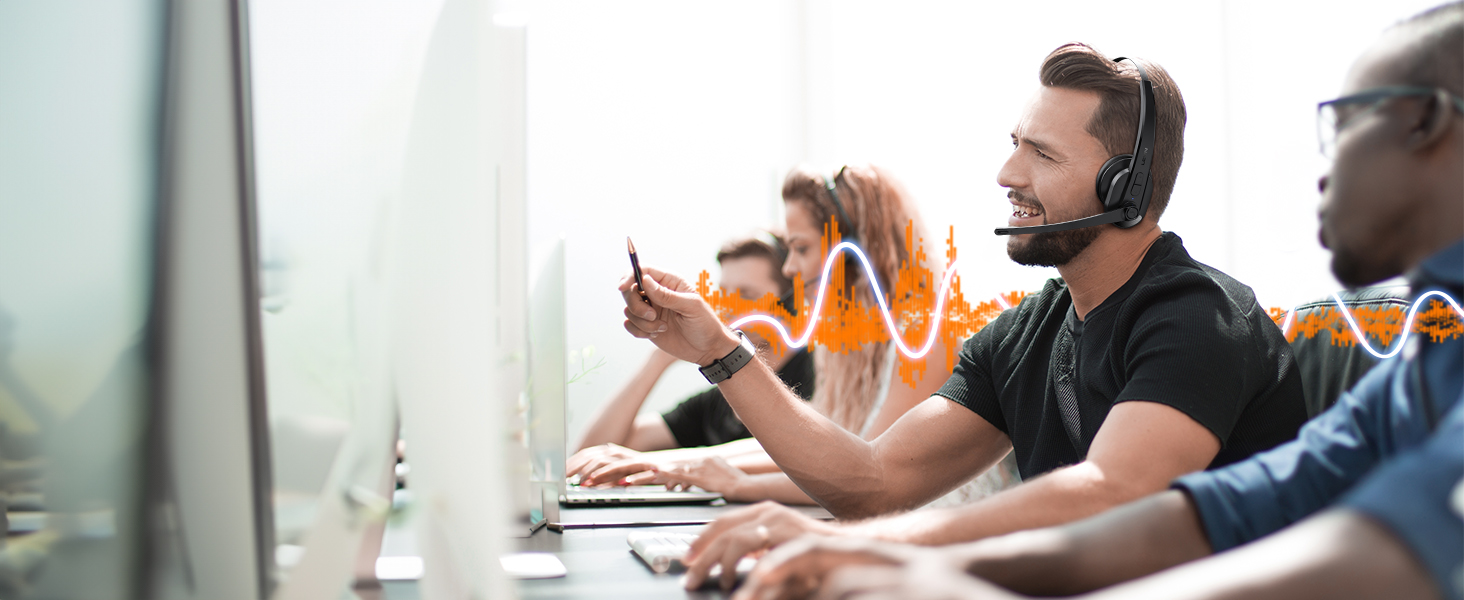 wireless headset with mic