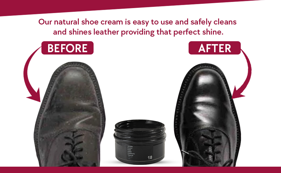 Tarrago Shoe Cream Professional Shoe Polish with Carnauba