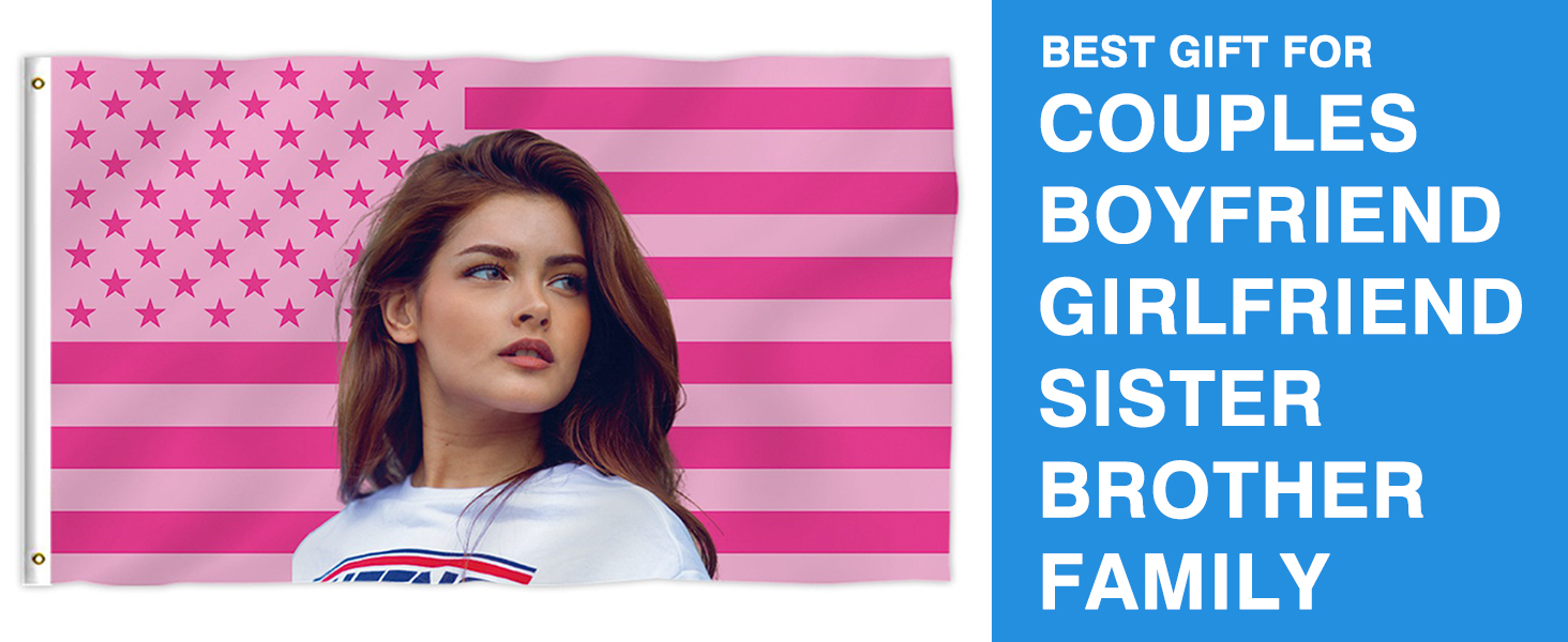 custom american flag with face