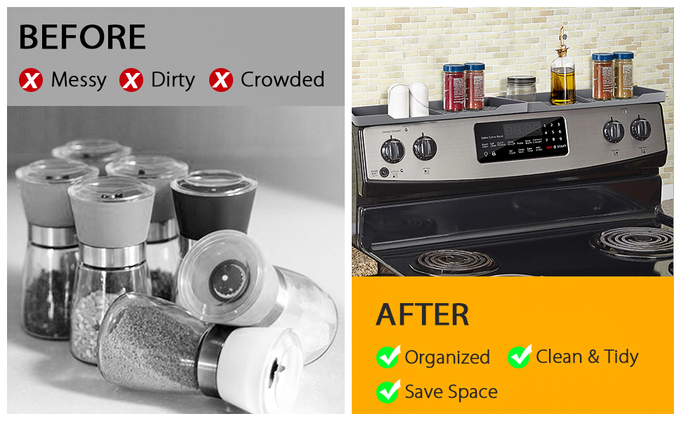 VGIGCICV Stove Top Shelf Space saving Spice Rack